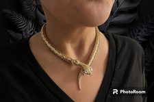 Halskette Schlange Snake Style Gold Farbe Necklace