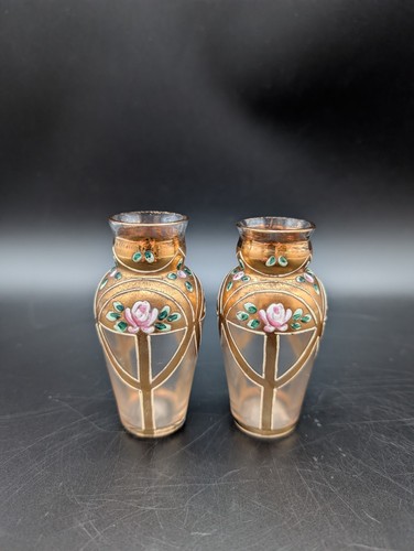 Jugendstil vasen paar miniatur - vasen,