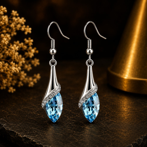 Damen ohrhänger aqua - damen,