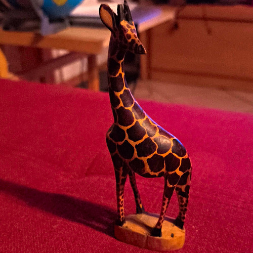 Holzfigur giraffe freistehend - giraffe,