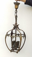 Antike Hängelampe Messing / Bronce um 1910,Deckenlampe