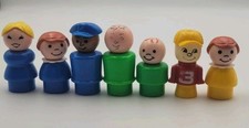 80er Vintage Fisher Price Little People Flughafen und Jet Flugzeug Figuren Konvolut x7