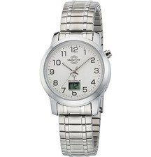 MASTER TIME 34mm Funkuhr MTLA-10307-12M Quarz Edelstahl IP-beschichtet B-WARE