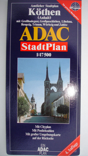 Köthen stadtplan mit - (anhalt),