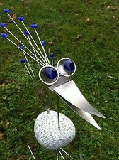 Edelstahl vogel steinvogel - ,,