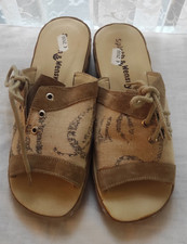 Trachten Holz Clog Pantolette Schlappe zur Wiesn braun Spieth&Wensky Gr. 38