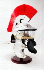 Imperial 18 G M Stahl römischer gallischer Zenturio Helm mit roter Feder Hall...