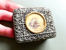 Antike Tabakdose, Dose, Riechdose, Schmuckdose, ca. 76,3 Gramm