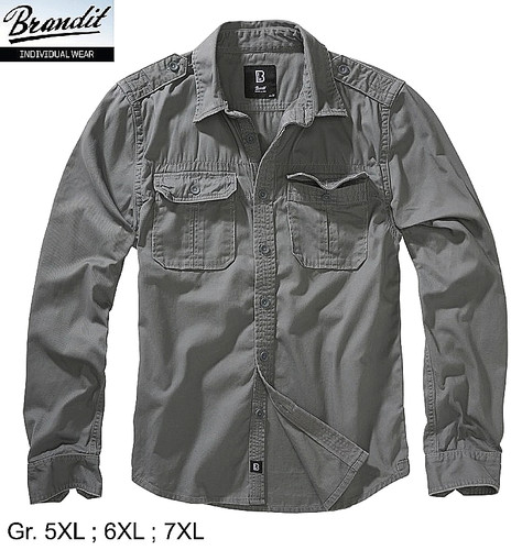 Brandit hemd grau neu - brandit,