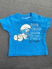 Die Schlümpfe - Blaues T-Shirt mit Schlumpf (Gr. 62)