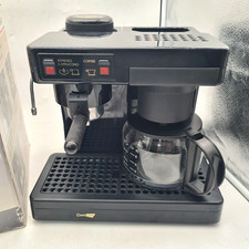 Hema Espressomaschine Siebträger + Filterkaffeemaschine Kombigerät Retro Schwarz