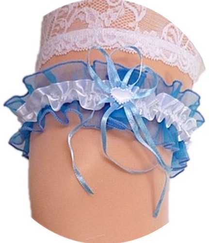 Xxl strumpfband braut blau - strumpfband,