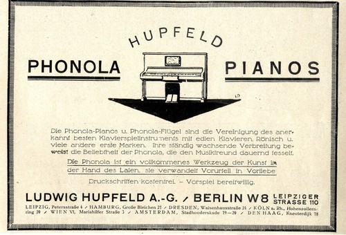 Ludwig hupfeld berlin w - a.g.,