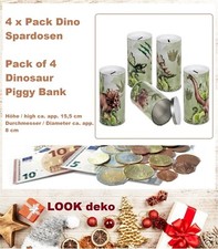 4 Dinosaurier Spardosen Dino