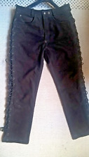 Hein Gericke  Motorrad Lederhose mit Schnürung vintage wildleder braun Gr. 52