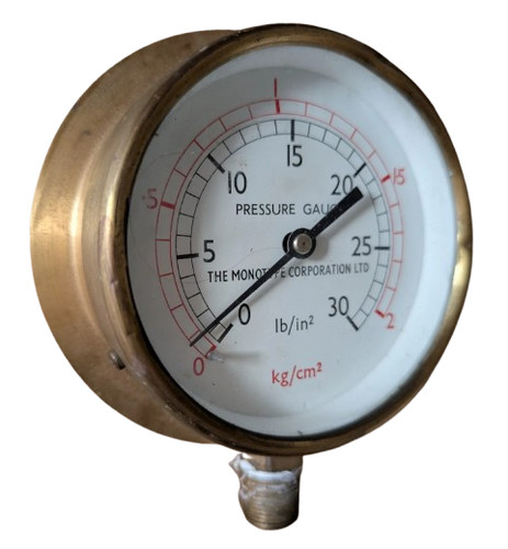 Vintage messing manometer - manometer,