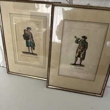 Zwei Alte Kupferstiche Cris de