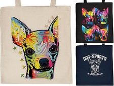 Chihuahua Motiv Baumwolltasche Stofftasche Geschenktasche Leckerli Hunde