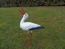  KLAPPERSTORCH FIGUR DEKO SKULPTUR GARTENTEICH NEU Klapperstorch Kindsgeburt