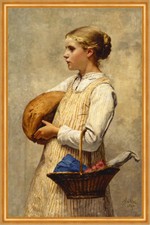 Mädchen mit brot albert anker - brot,