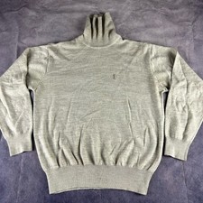 Vintage YSL Rollkragenpullover Strickpullover Beige Größe S Yves Saint Laurent