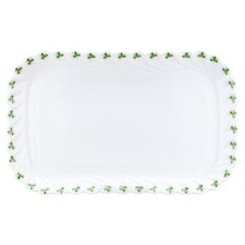 Tablett für Milch & Zucker Haviland Limoges Torse Trefle Vert Kleeblatt