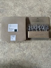 HAPPY BIRTHDAY KERZEN in Silber - Kerze Kuchen Deko Geburtstag von Depot / 2er