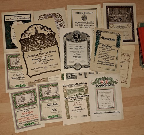 Sport konvolut urkunden - sport-konvolut, 1920er