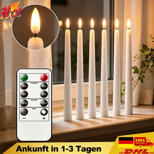 6set flackernde led stabkerzen - 6set,