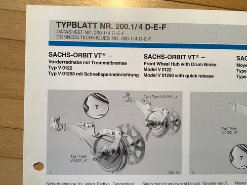 Fichtel sachs typblatt - &,