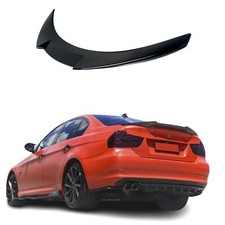 Spoilerlippe Heckspoiler mit ABE Schwarz Glänzed passt für BMW E90 3er Limo
