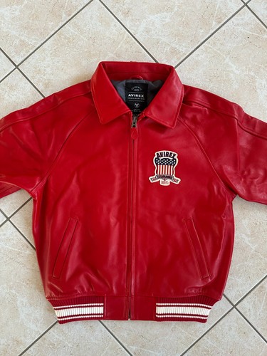 Avirex icon jacket red - red, –