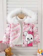 Jacke❤️Kaputze mit Pelz❤️Outdoor❤️❤️Baby❤️Mädchen ❤️Gr 74- 80❤️weich❤️Strampler