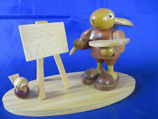 Orig. Erzgeb. Christian Ulbricht Osterhase mit Staffelei Deko Holz Ostern Ei