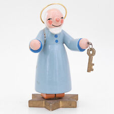 8,5 cm - Christian Ulbricht (Seiffen) Petrus der Jünger, blau Erzgebirge Figur