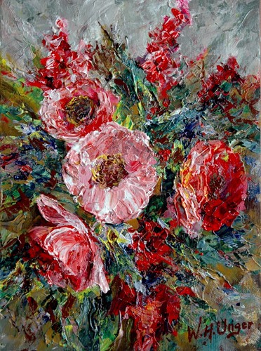 Blumen strauß rosen malven - blumen,