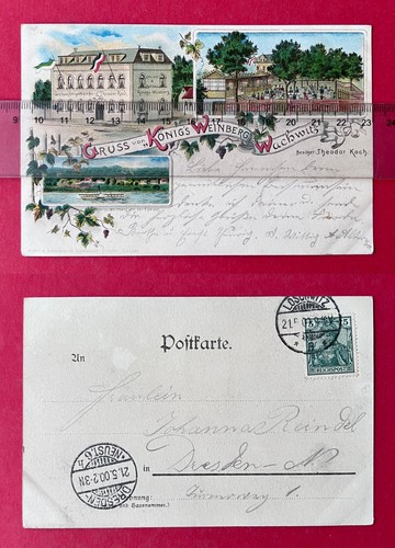 Litho dresden wachwitz 1900 - wachwitz,