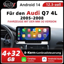 12.3" Für Audi Q7 4L 05-08 Android14 Carplay Autoradio Navigation Bluetooth  GPS