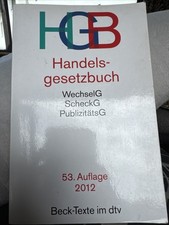 HGB Handelsgesetzbuch / 53. Auflage / 2012 / Beck-Texte im dtv mit Markierungen