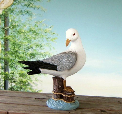 Stehende möwe figur 28cm - figur,