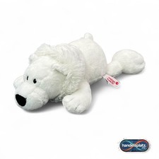 Nici Eisbär Plüschtier mit Kapuze Weiß Stofftier Mütze Polarbär liegend 32 cm