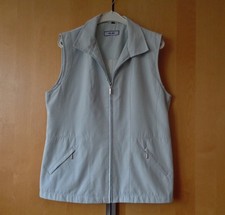 Damen Weste VALINO Gr. XL/L ~ helles Hellblau ~ Veloursleder-Optik ~ Reißverschl