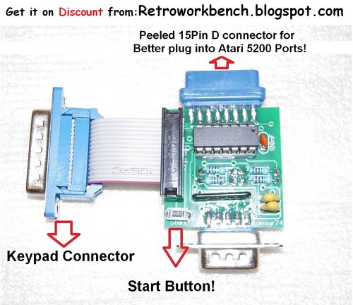 Atari 5200 adapter 9pin db9 - 5200,