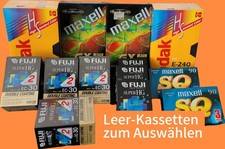 Leer-Kassetten Top Auswahl VHS, VHS-C & Audio von Kodak, Maxell & Fuji