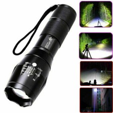 LED Torch Rechargeable Flashlight Police Tactical Zoom Camping Lamp Light