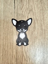 Süßer Chihuahua Schlüsselanhänger ? | 3D gedruckt | Schwarz-Weiß |