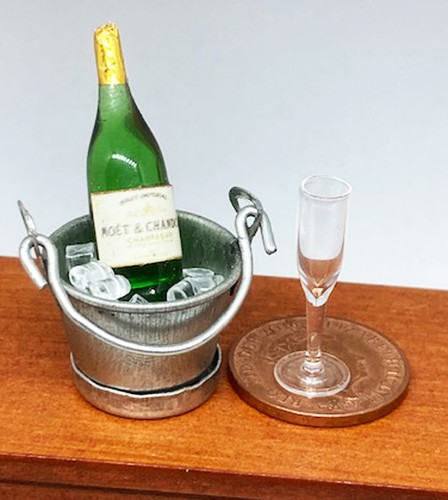 Puppenstubenflasche champagner - puppenstubenflasche,