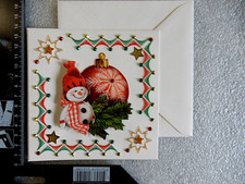 Glückwunschkarte Fadengrafik