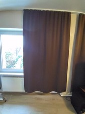 6 Vorhänge.  Kräuselband Verdunkelung, energiesparend, blickdich, Gebraucht 