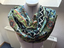 Loop Schal Loopschal handgenäht Seidengeorgette Seide mit Goldstaub Glitzer